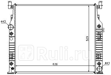 Радиатор охлаждения для Mercedes ML W164 2005- NISSENS 62576A 28590₽