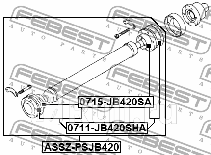 Вал карданный SUZUKI GRAND VITARAESCUDO 2006-2014 ASSZ-PSJB420 FEBEST ASSZ-PSJB420 24770₽