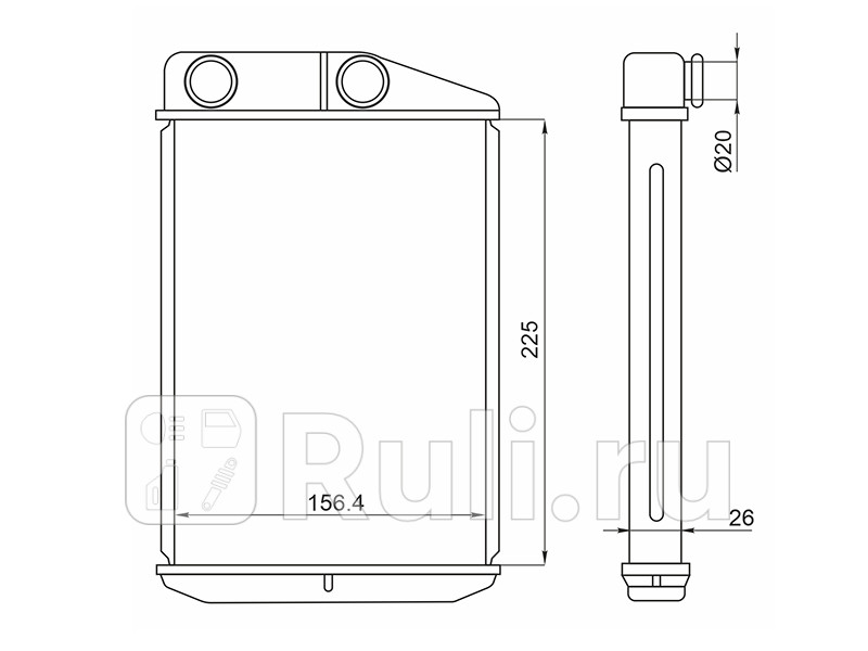 Радиатор отопителя для Peugeot Boxer 3 2006-2014 DENSO DRR09034 7880₽