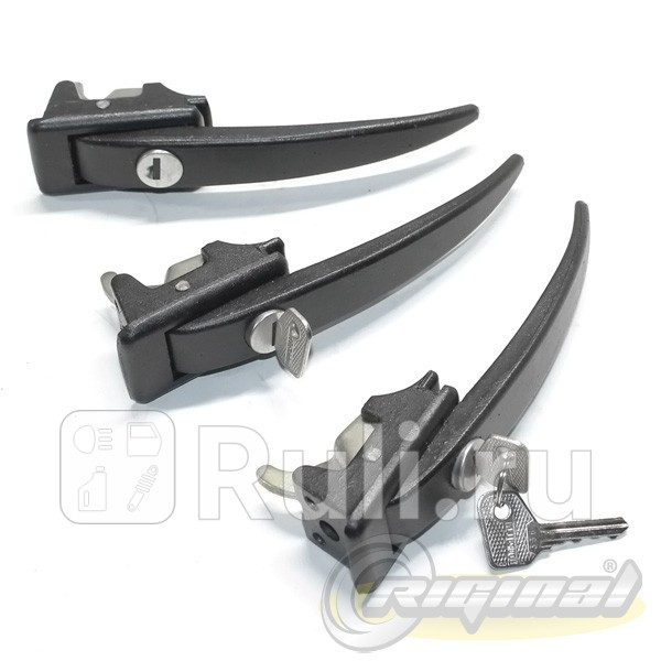 Ручка двери УАЗ 452 боковая черная 3 шт единый ключ Riginal 223977 Riginal RG452-6105149 1640₽