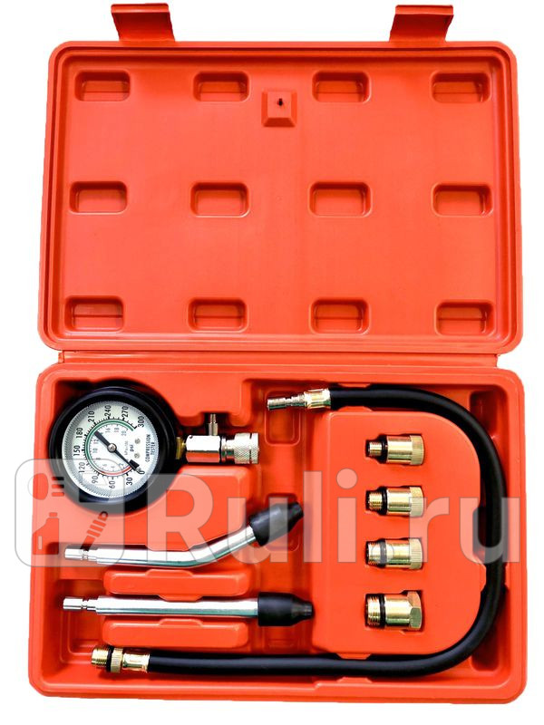 Компрессометр бензинового двигателя profi 8пр0-21bar м10 м12 м14 м18 2 жестких прижимных ада Forsage F-908G1 1730₽