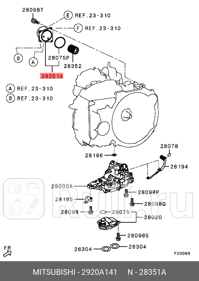 Радиатор охлаждения кпп org MITSUBISHI 2920A141 16200₽
