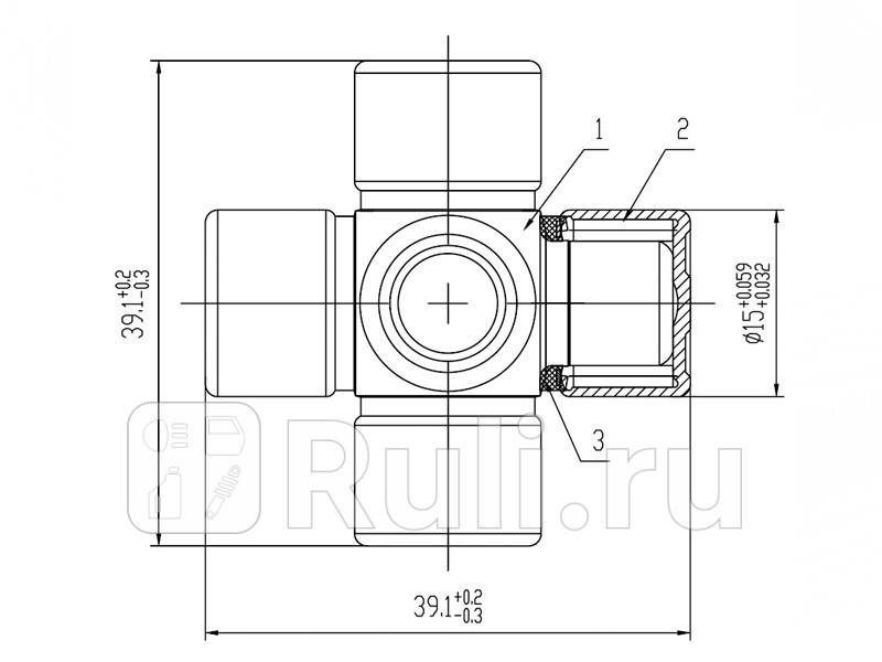 Крестовина рулевая SAT ST-1539 390₽