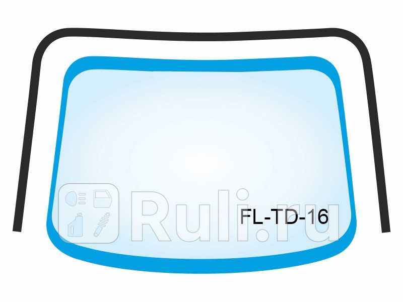 Уплотнитель лобового стекла для Toyota Corolla 110 левый руль (1995-2002) FLEXLINE FL-TD-16