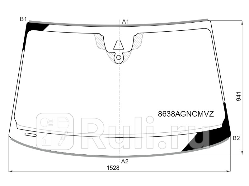 Стекло лобовое Камера Датчик дождя Молдинг Audi A8 17- FUYAO 8638AGNCMVZ 11740₽