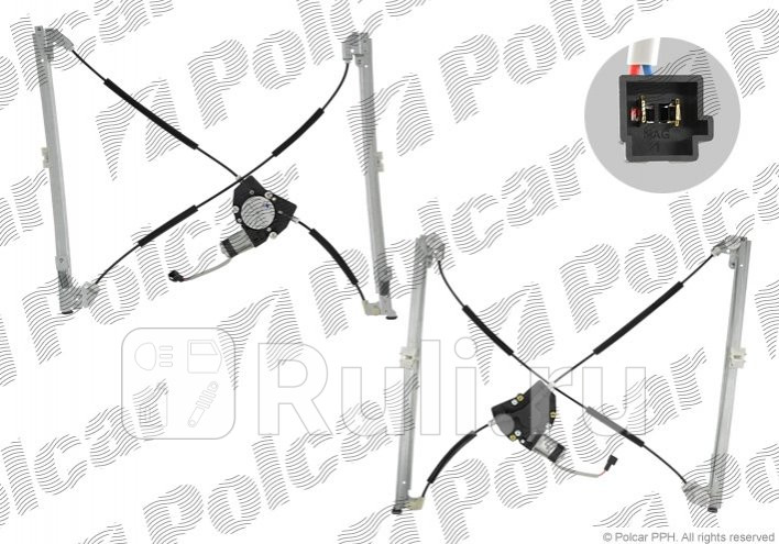 Стеклоподъёмник передний левый для Chrysler Voyager 1995-2001 Polcar 2401PSE1 6350₽