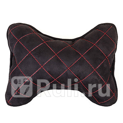 Подушка - подголовник Skyway Expensiv алькантара красная строчка черные SKYWAY S08003002 670₽