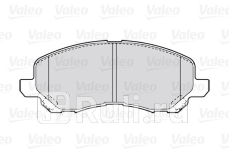 301886 - Колодки тормозные дисковые передние (VALEO) Mitsubishi Outlander рестайлинг (2015-2021) для Mitsubishi Outlander 3 (2015-2021) рестайлинг, VALEO, 301886
