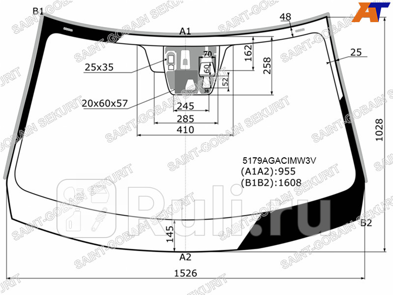 Лобовое стекло для Mazda CX-5 (2011-2015) SAINT-GOBAIN SEKURIT 5179AGACIMW3V