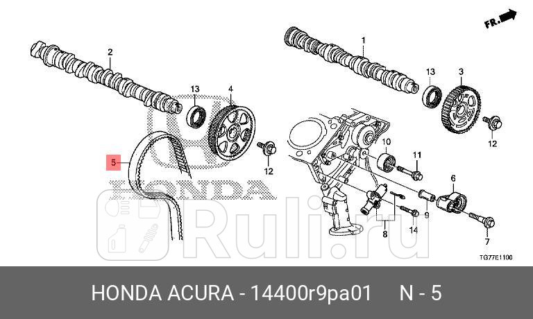 Ремень зубчатый HONDA 14400R9PA01 0₽
