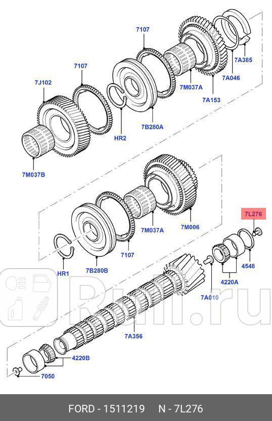 Воронка вторичного вала 1 VMT6MMT6 ORG FORD 1511219 1020₽