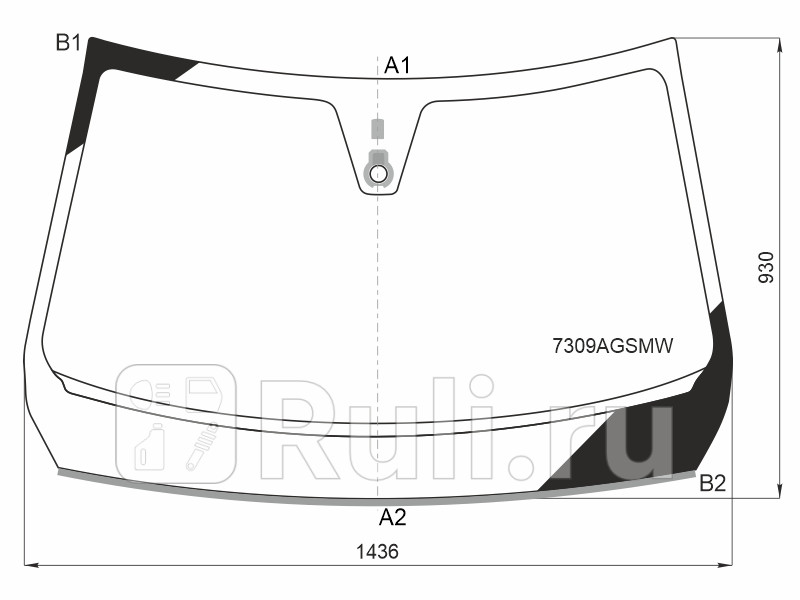Лобовое стекло для Renault Arkana 2019-2021 AGC 7309AGSMW 18550₽