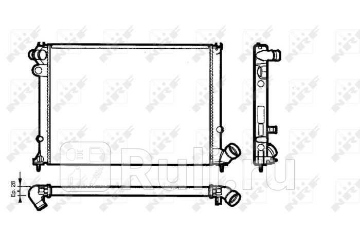 Радиатор системы охлаждения peugeot 406 19d 96- NRF 58077 0₽