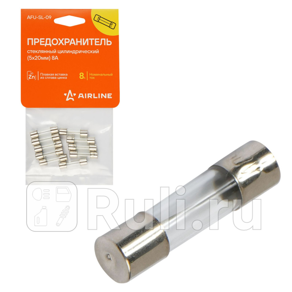 Предохранитель стеклянный цилиндрический AIRLINE AFU-SL-09 30₽