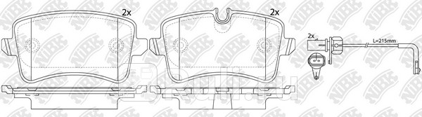 Колодки тормозные дисковые задние для Audi A5 (2016-2020) NIBK PN0478W
