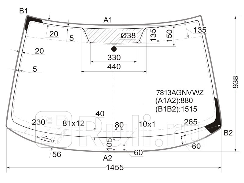 Лобовое стекло FUYAO 7813AGNVWZ 9320₽