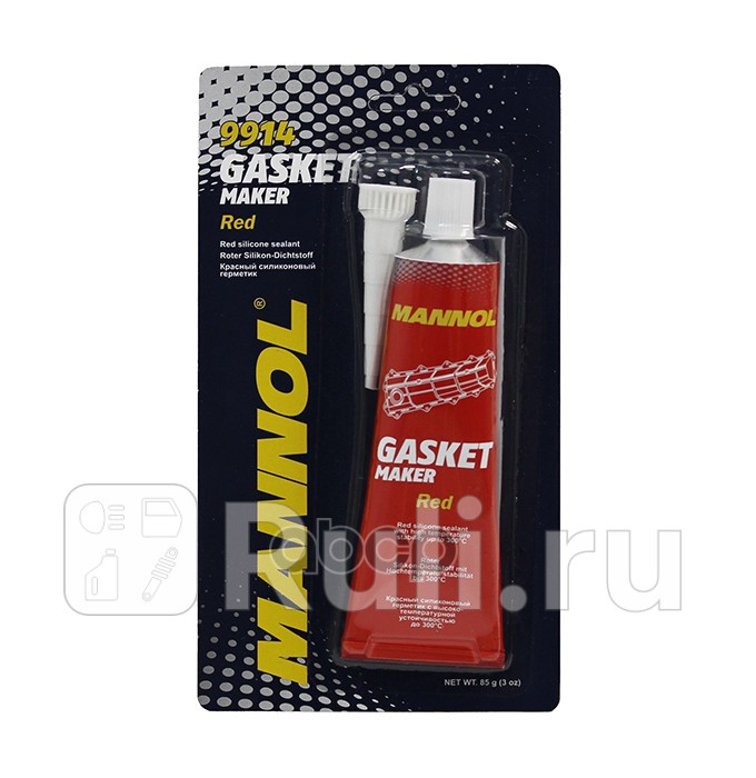 9914 MANNOL Gasket Maker Red 85 гр Красный силиконовый герметик от -50 С до 300 С MANNOL 9914 410₽