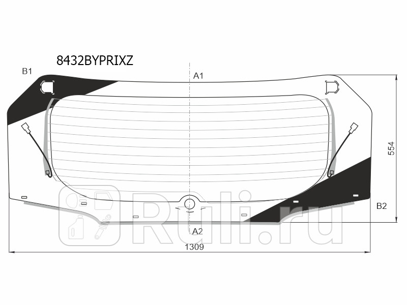 Стекло заднее для Toyota Rav4 2018-2021 AGC 8432BYPRIXZ 17630₽