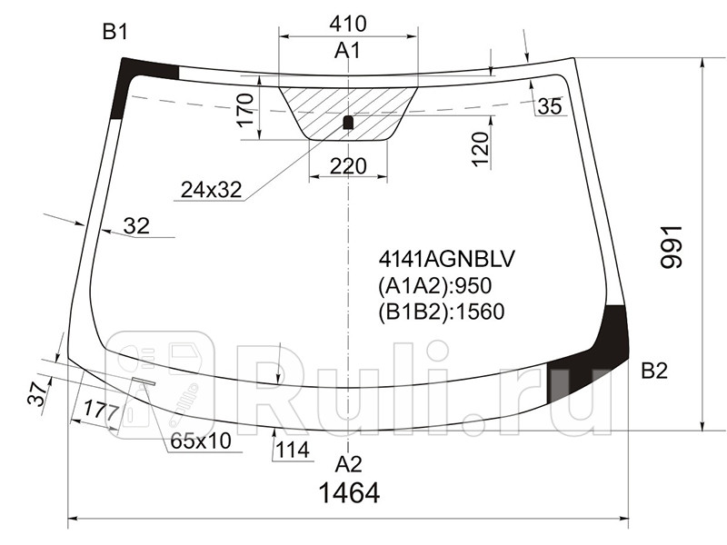 Лобовое стекло для Hyundai ix35 2013-2015 FUYAO 4141AGNBLV 7270₽
