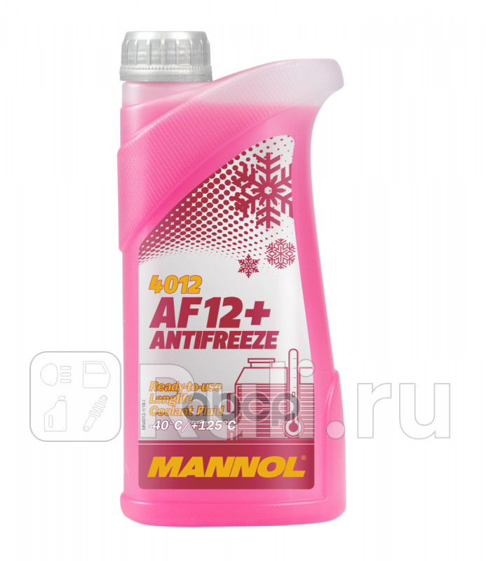 Антифриз Longlife AF12 Красный -40C готовый раствор 1л MANNOL 2038 480₽