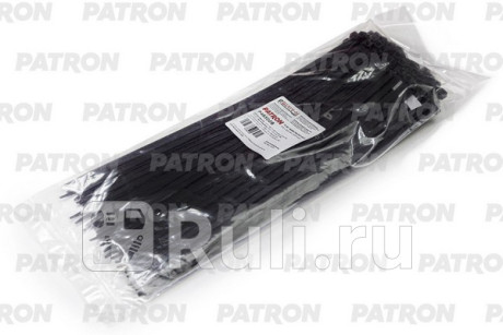 Комплект пластиковых хомутов 4.8 х 300 мм, 100 шт, нейлон, черные PATRON P48300B  для Разные, PATRON, P48300B