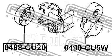 Ролик обводной 0488-CU20 FEBEST 0488-CU20 1650₽
