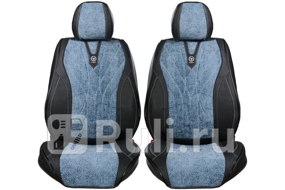 Накидка кожа вставка тканьПариж вставка серо-голубая SEINTEX 317955 5430₽