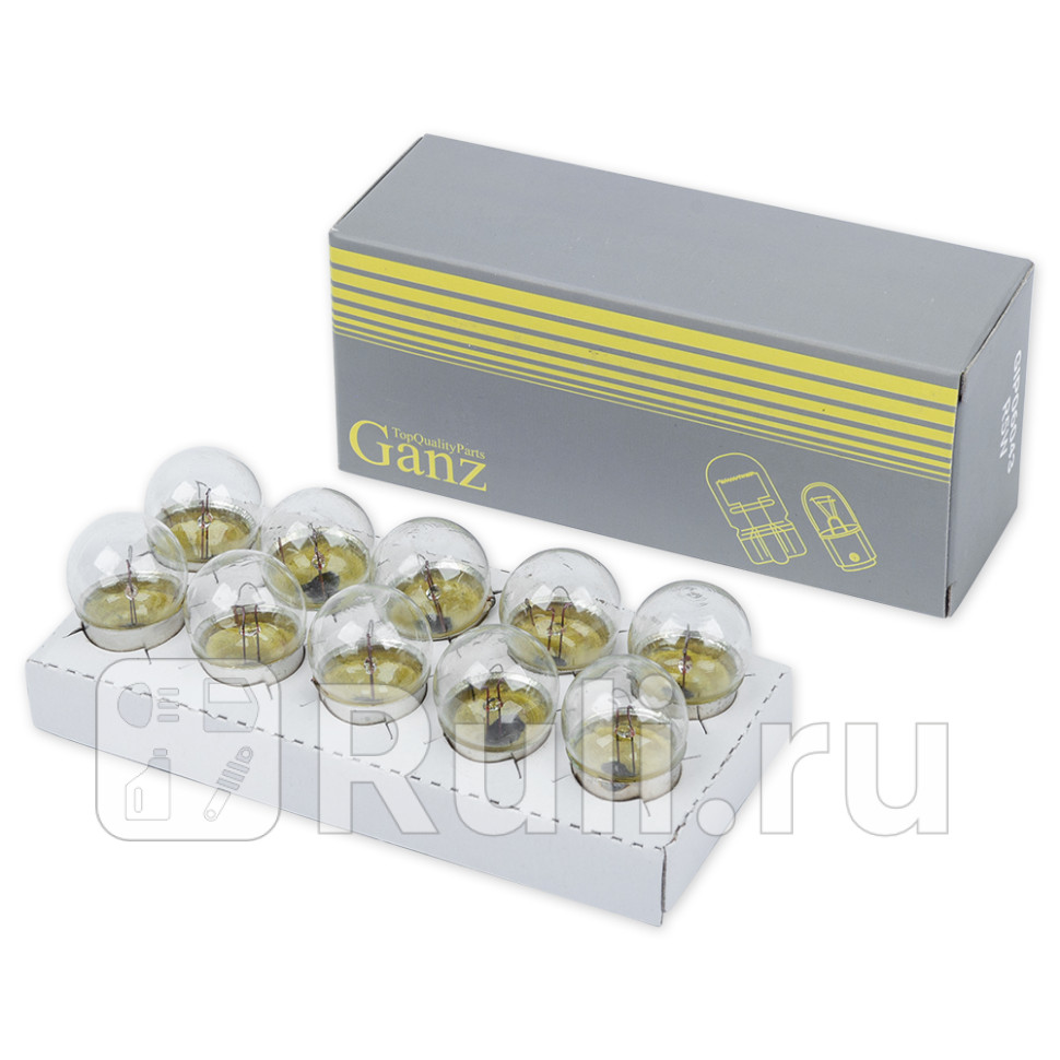 Лампа 12V R5W 5W BA15s 1 шт BOX GANZ GIP06043 30₽