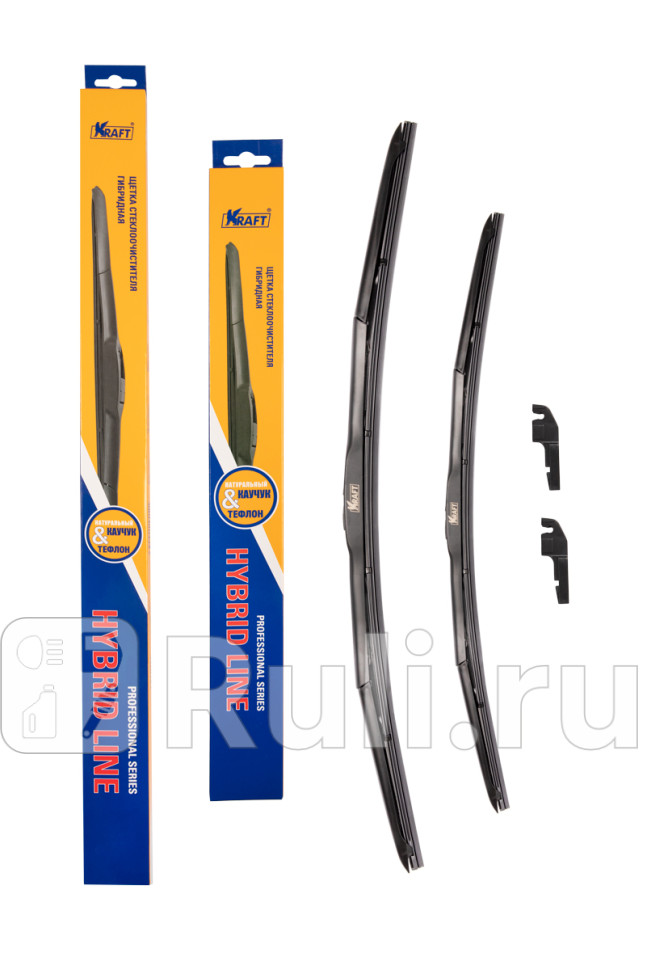 Щетки стеклоочистителя гибридные 600475мм компл KRAFT KT 830915 1220₽