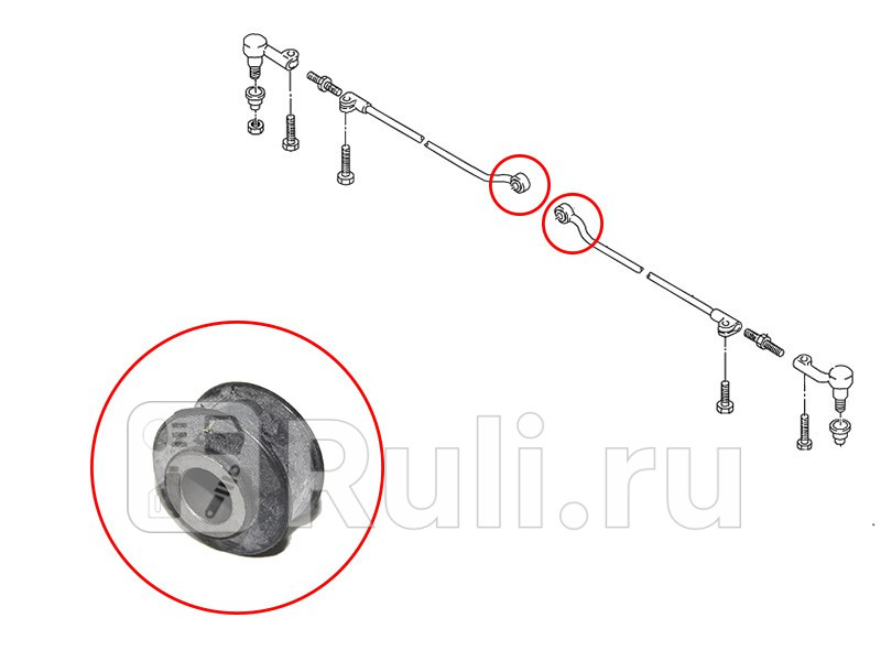 Сайлентблок рулевой тяги DAEWOO NEXIA 95- CHEVROLET LANOS 97-02 LAND ROVER FREELANDER 96-06 SAT ST-7848282B 180₽