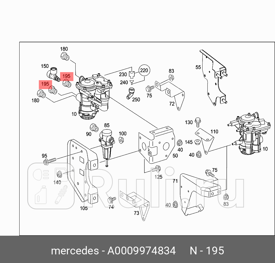 ШТУЦЕР M 22 X 1 5  MERCEDES 0009974834