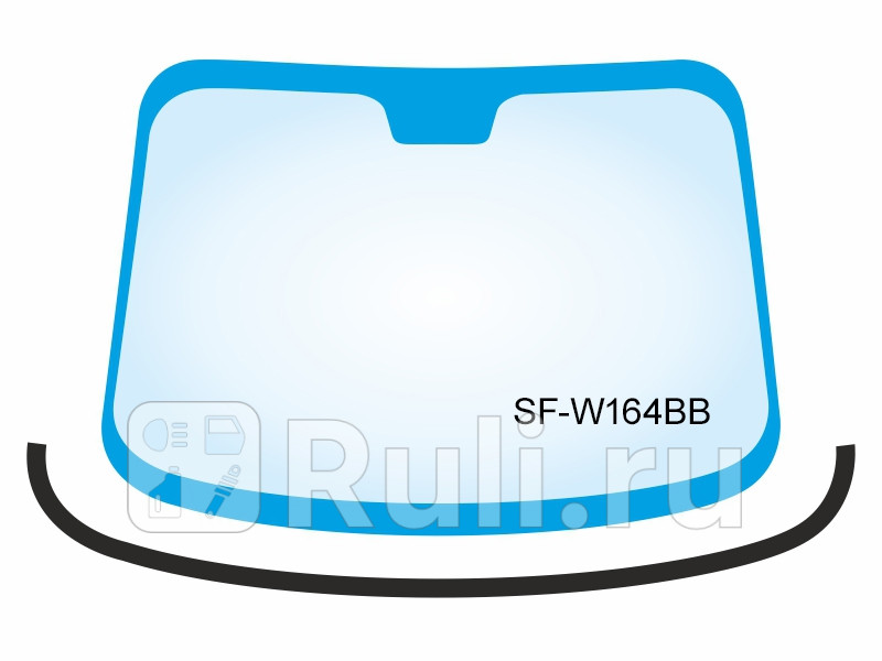 Молдинг лобового стекла Снизу Mercedes-Benz M-Class 05-11 SAT SF-W164BB 0₽