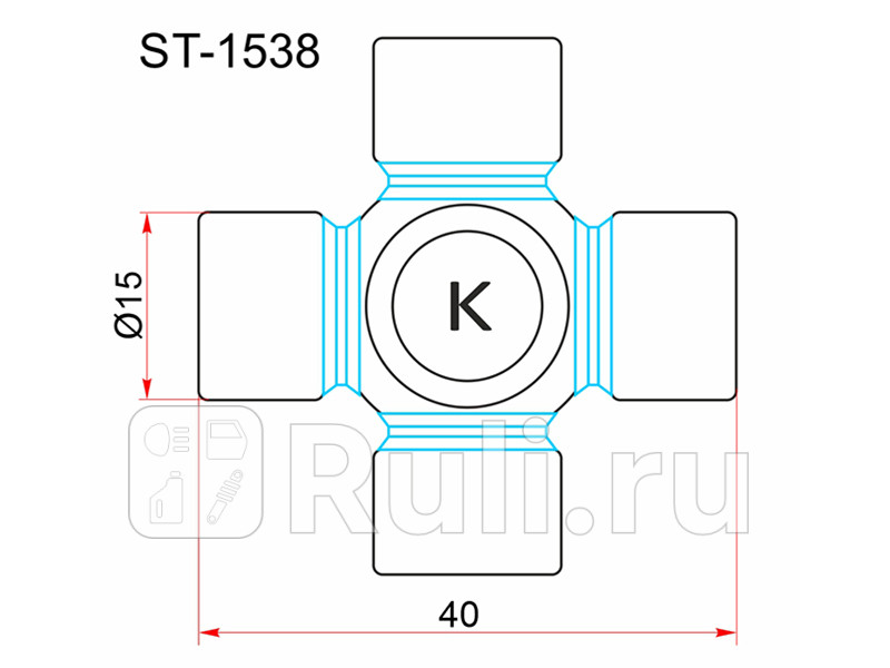 Крестовина GMB ST1538 15053800рулевая BMW GMB ST1538 770₽