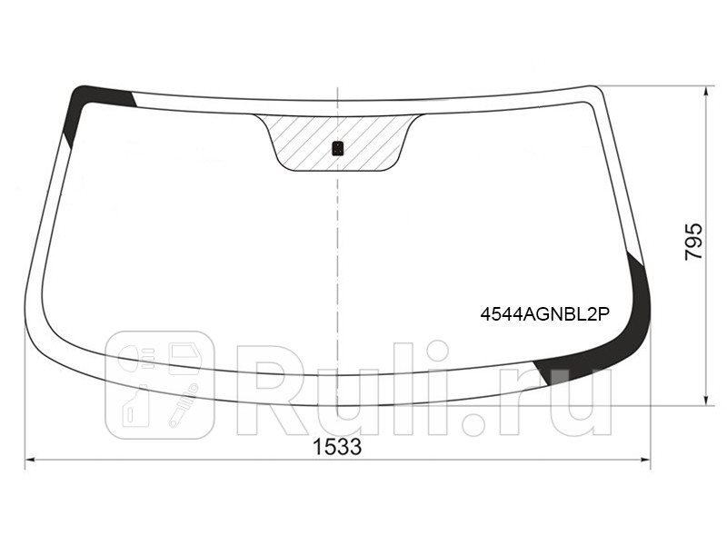 Стекло лобовое Chevrolet Niva 09- LADA Niva Travel 21- FUYAO 4544AGNBL2P 6960₽