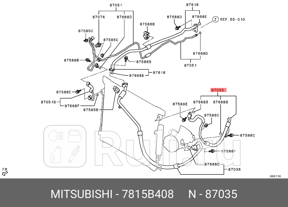 Трубка кондиционера org MITSUBISHI 7815B408 0₽