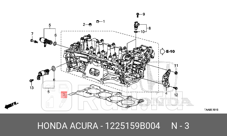 Прокладка гбц HONDA 1225159B004 0₽