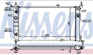 Радиатор охлаждения для Opel Astra F 1991-1997 NISSENS 63253A 9990₽
