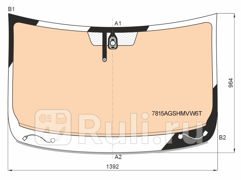 Лобовое стекло AGC 7815AGSHMVW6T 20380₽