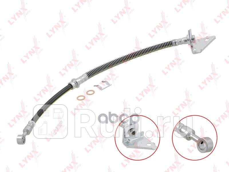 шланг тормозной передний L Hyundai Tucson 04-10 KIA Sportage 04-10 LYNXAUTO BL-4072 1720₽