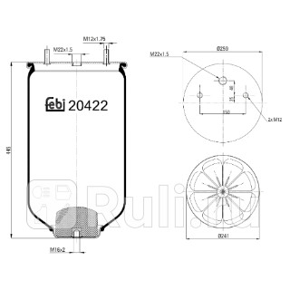 Пневмоподушка без стакана Febi 20422 10900₽