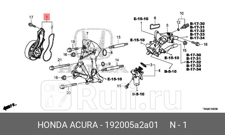 Насос водяной HONDA 19200-5A2-A01 12910₽