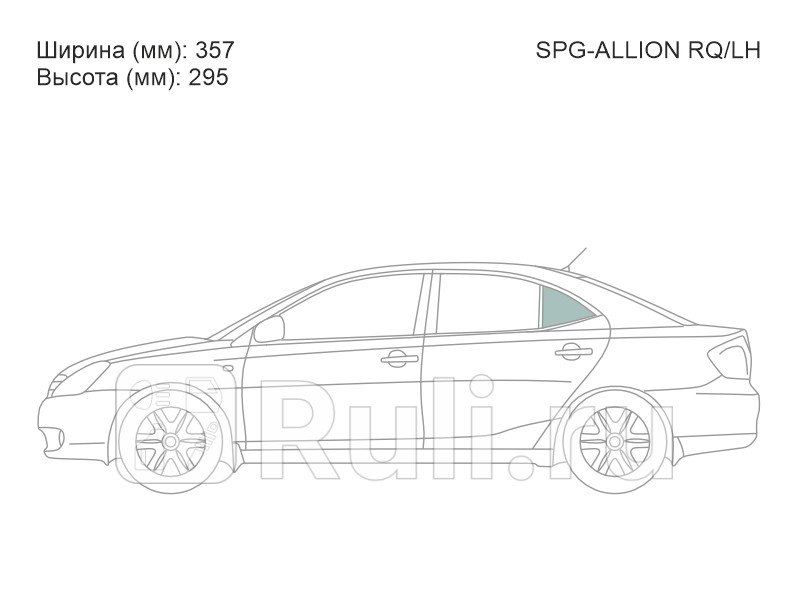 Стекло двери задней левой форточка для Toyota Allion 1 2001-2007 SAT SPG-ALLION RQLH 900₽