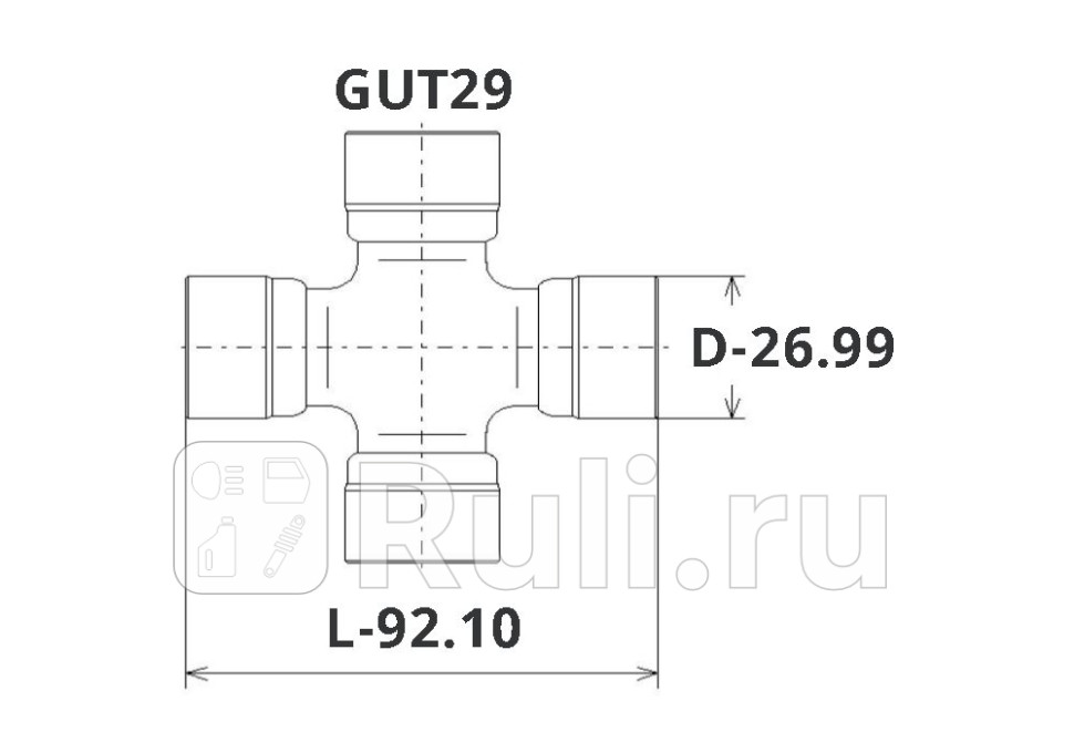 Крестовина карданного вала GMB GMB GUT29 1680₽