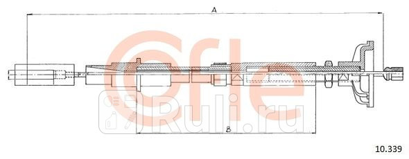 Трос сцепления VW GOLF 16-GTi-JETTA 16-GLi 984-86 Cofle 9210339 780₽
