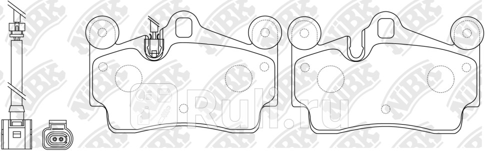 Колодки тормозные дисковые задние для Audi Q7 (2009-2015) NIBK PN0347W