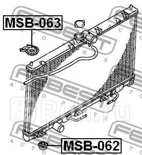 Опора радиатора MITSUBISHI LANCER CS 2000-2009 MSB-063 FEBEST MSB-063 190₽