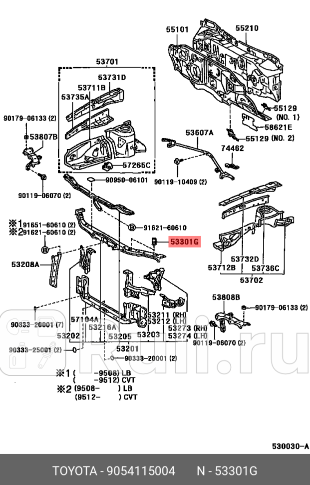 Отбойник демпферный капота TOYOTA-LEXUS 9054115004 480₽