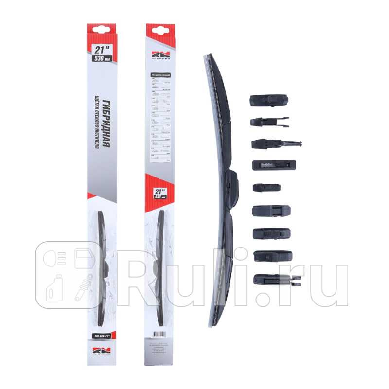 Щетка стеклоочистителя 530 мм гибридная Hybrid Line 10 адапт RedMark RM92021 580₽