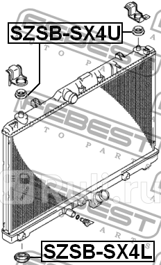 Опора радиатора верхняя SUZUKI GRAND VITARAESCUDO 2006-2014 SZSB-SX4U FEBEST SZSB-SX4U 520₽