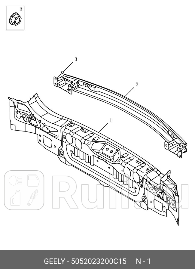 Панель кузова задняя металлическая geely coolray sx-11 GEELY 5052023200C15 0₽
